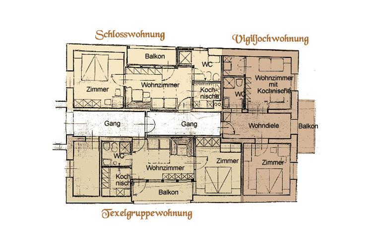 Skizzen - Ferienwohnungen